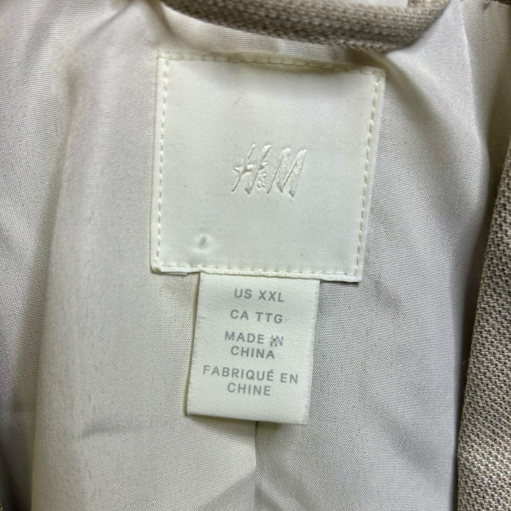H&M XXL Oversized Beige Blazer SKU A7 - Picture 3 of 8